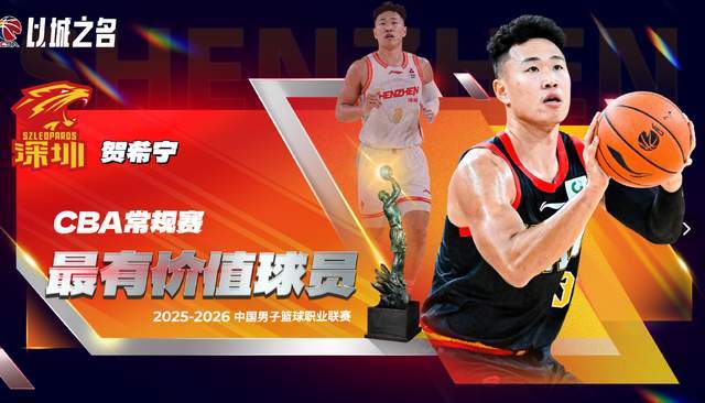 乐鱼体育app下载-毫无悬念!贺希宁加冕CBA常规赛MVP,场均狂砍20+5+4还要率队争冠